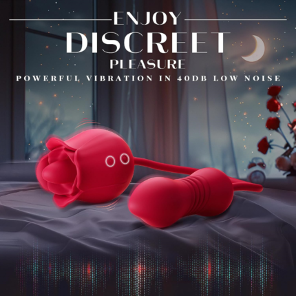 Rose Toy Vibrator Adult Sex Toys, MOOLIGIRL App & AI Sync G Spot Thrusting Dildo with 9 Tongue Licking & 9 Thrusting Vibrating Modes, Women Sex Toy for Couples, Clitoral Stimulator for Anal Nipple